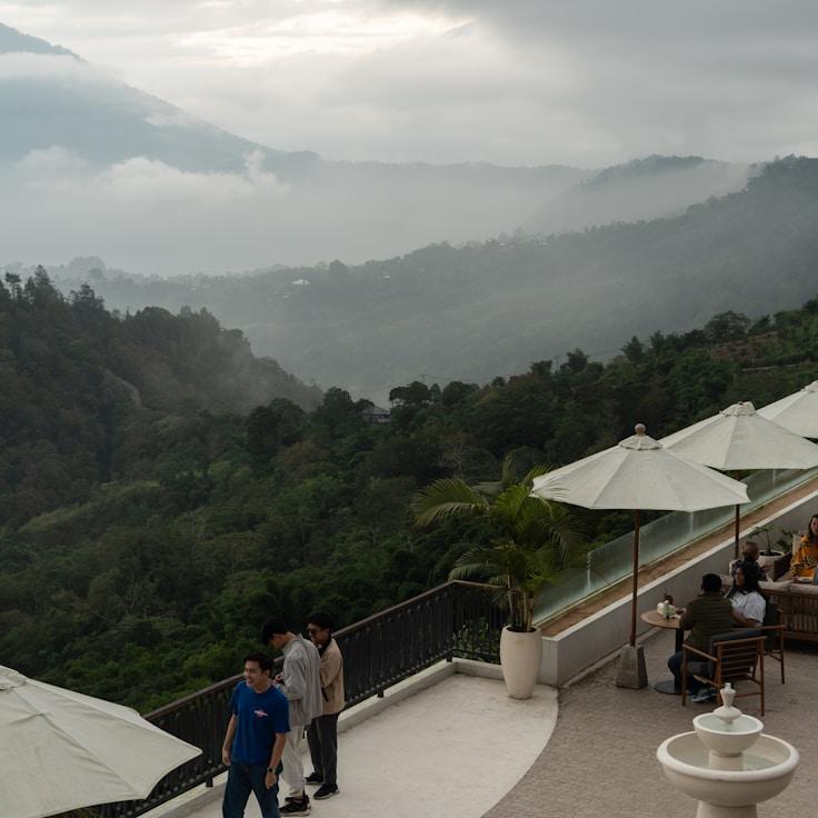Outdoor terrace seating suitable for families in Lisbon